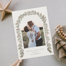 Greenery Arch Modernes Script Foto Weihnachten