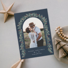 Greenery Arch Modernes Script Foto Weihnachten