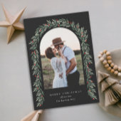 Greenery Arch Modernes Script Foto Weihnachten