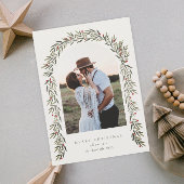 Greenery Arch Modernes Script Foto Weihnachten