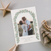 Greenery Arch Modernes Script Foto Weihnachten