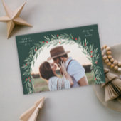 Greenery Arch Modernes Script Foto Weihnachten