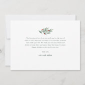 Greenery Arch Modernes Script Foto Weihnachten (Rückseite)