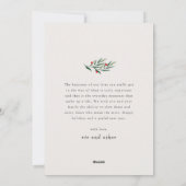 Greenery Arch Modernes Script Foto Weihnachten (Rückseite)