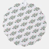 Greenery Arch Script Foto Weihnachtsfeiertag Ornament Karte (Rückseite)