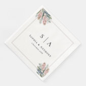 Greenery Australia Personalisiert Wedding Napkins Serviette (Ecke)