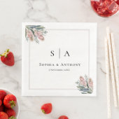Greenery Australia Personalisiert Wedding Napkins Serviette (Beispiel)