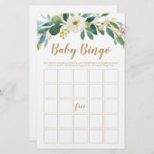 Greenery Baby Bingo Game (Vorne/Hinten)