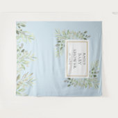 Greenery Baby Boy Blue Dusche Foto Stand Hintergru Wandteppich (Vorderseite (Horizontal))