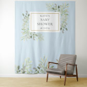 Greenery Baby Boy Blue Dusche Foto Stand Hintergru Wandteppich (Beispiel)