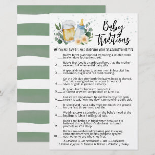 Greenery Baby Braut Baby Traditionen Spiel