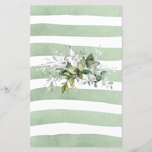 Greenery Baby Dusche Mini-Zeichen wie viele Candie (Rückseite)