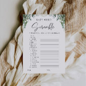 Greenery Baby Duschgame - Word Rührei Einladung