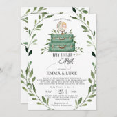 Greenery Baby Duwer by Mail Lange Fernreise Einladung (Vorne/Hinten)