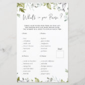 Greenery Baby Duwer Game Was ist in Ihrer Tasche? (Vorderseite)