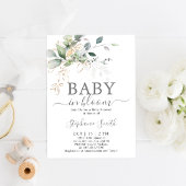 Greenery Baby in Bloom Baby Dusche Einladung