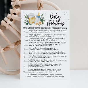 Greenery Baby Is Brewing Baby Traditionen Spielkar Einladung