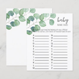 Greenery - Baby name race game