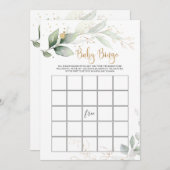 Greenery Baby Shower Bingo/Traits Games Einladung (Vorne/Hinten)