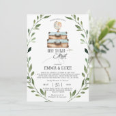 Greenery Baby Shower by Mail Long Distance Boy Einladung (Stehend Vorderseite)