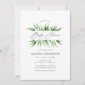 Greenery Baby Shower Einladung (Vorderseite)
