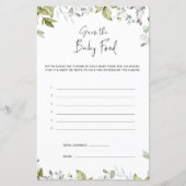 Greenery Baby Shower Game - Raten Sie mal das Baby (Vorderseite)