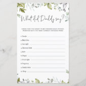 Greenery Baby Shower Game - Was hat Papa gesagt? (Vorderseite)
