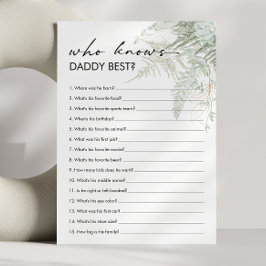 Greenery Baby Shower kennt Daddy Best Card Einladung