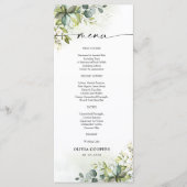 Greenery Baby Shower Menu Menükarte (Vorderseite)