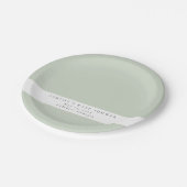 Greenery Baby Shower Pappteller (Schrägansicht)