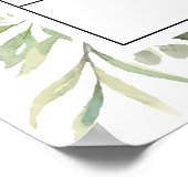 Greenery Baby Shower schätzt das passende Datum Poster (Ecke)