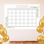 Greenery Baby Shower schätzt den Fälligkeitsdatum Poster