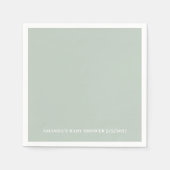 Greenery Baby Shower Serviette (Vorderseite)