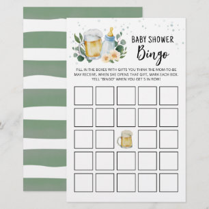 Greenery Baby wird Baby Shower Bingo Game