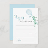 Greenery Balloon Gebet für Baby Begleitkarte (Vorne/Hinten)