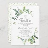 Greenery Baptism Einladung (Vorne/Hinten)