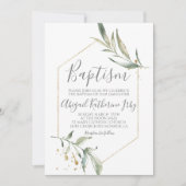 Greenery Baptism Einladung (Vorderseite)
