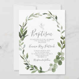 Greenery Baptism Einladung