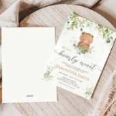 Greenery Bear Baby Shower Einladung