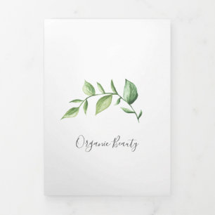 Greenery Beauty Salon Elegante Trifold Broschüre