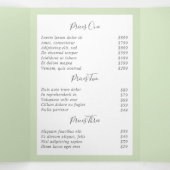 Greenery Beauty Salon Elegante Trifold Broschüre (Innenseite Mitte)