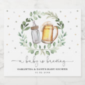 Greenery Beers Cheers Baby Braut Dusche Gefallen Bierflaschenetikett (Einzelnes Label)