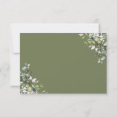 Greenery Beileid Begräbnis Vielen Dank Dankeskarte (Rückseite)