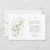 Greenery Beileid Danke Karte (Vorderseite)