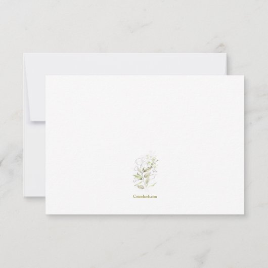 Greenery Beileid Danke Karte (Rückseite)