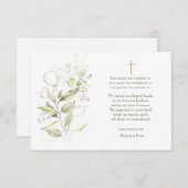 Greenery Beileid Danke Karte (Vorne/Hinten)