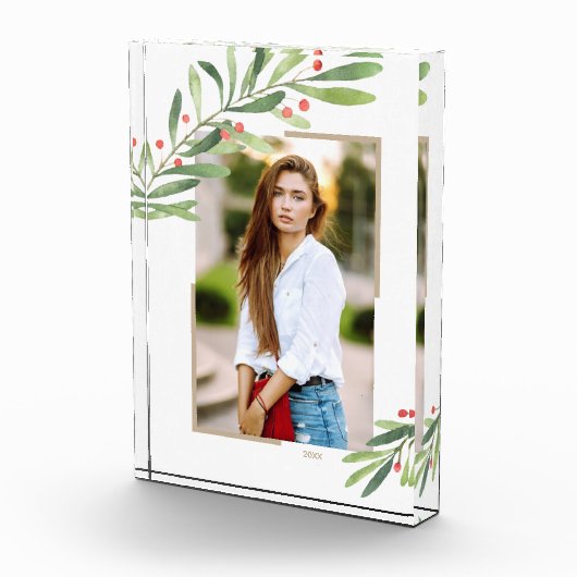 Greenery Berries Christmas Custom Fotoblock (Rechts)