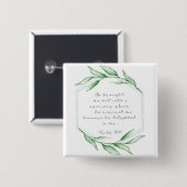 Greenery Bible Verse Button (Vorne & Hinten)
