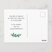 Greenery Birch Family Wiedersehen Save the Date Postkarte (Rückseite)