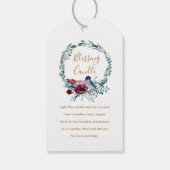 Greenery Bird Christlich Blessing Candle Gebet Geschenkanhänger (Rückseite)